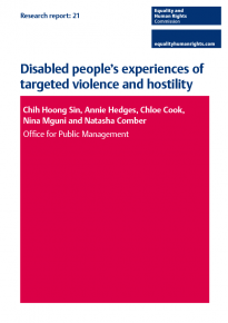 Research report 21 Disabled people's experiences of targeted violence and hostility