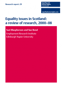 Research report 29 Equality issues in Scotland: a review of research, 2000