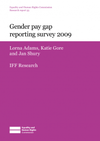 Research report 55 - Gender pay gap reporting survey 2009