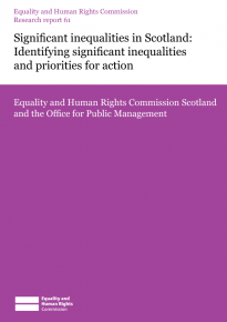 Research report 61: Significant inequalities in Scotland: Identifying significant inequalities and priorities for action