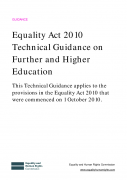 Equality Act 2010 Technical Guidance on Further and Higher Education