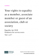 Your rights to equality as a member, associate member or guest of an association, club or society