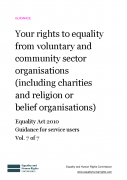 Your rights to equality from voluntary and community sector organisations (including charities and religion or belief organisations)